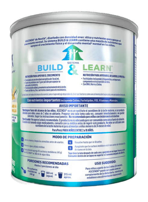 NESTLE® ASCENDA® fórmula pediátrica desde 3 años