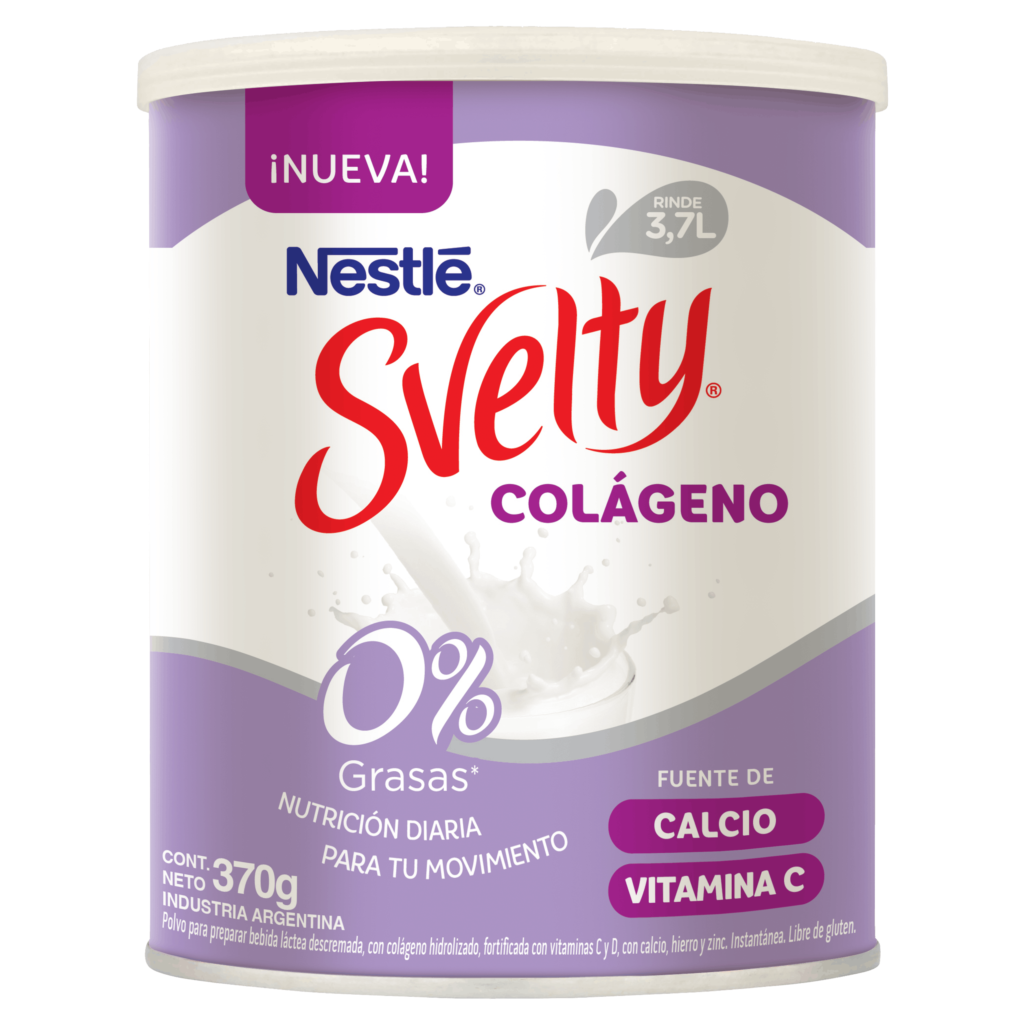 Leche en polvo descremada Svelty® Colágeno