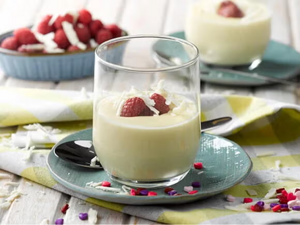 Deliciosa receta de cremoso de chocolate blanco y vainilla.