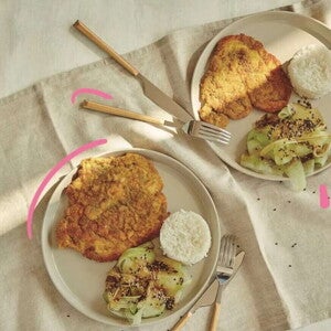 pechuga de pollo con ensalada