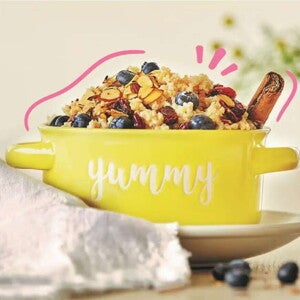 Quinoa con leche y blueberry