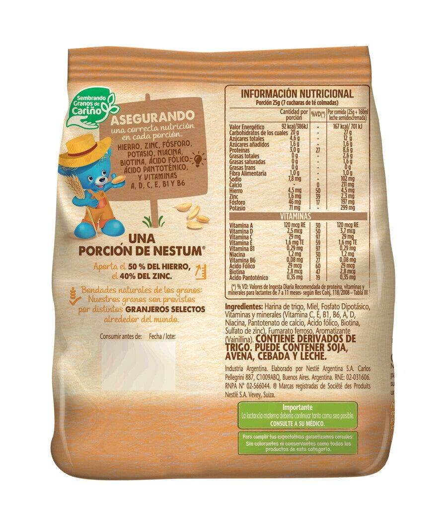 NESTUM® Trigo y Miel dorso