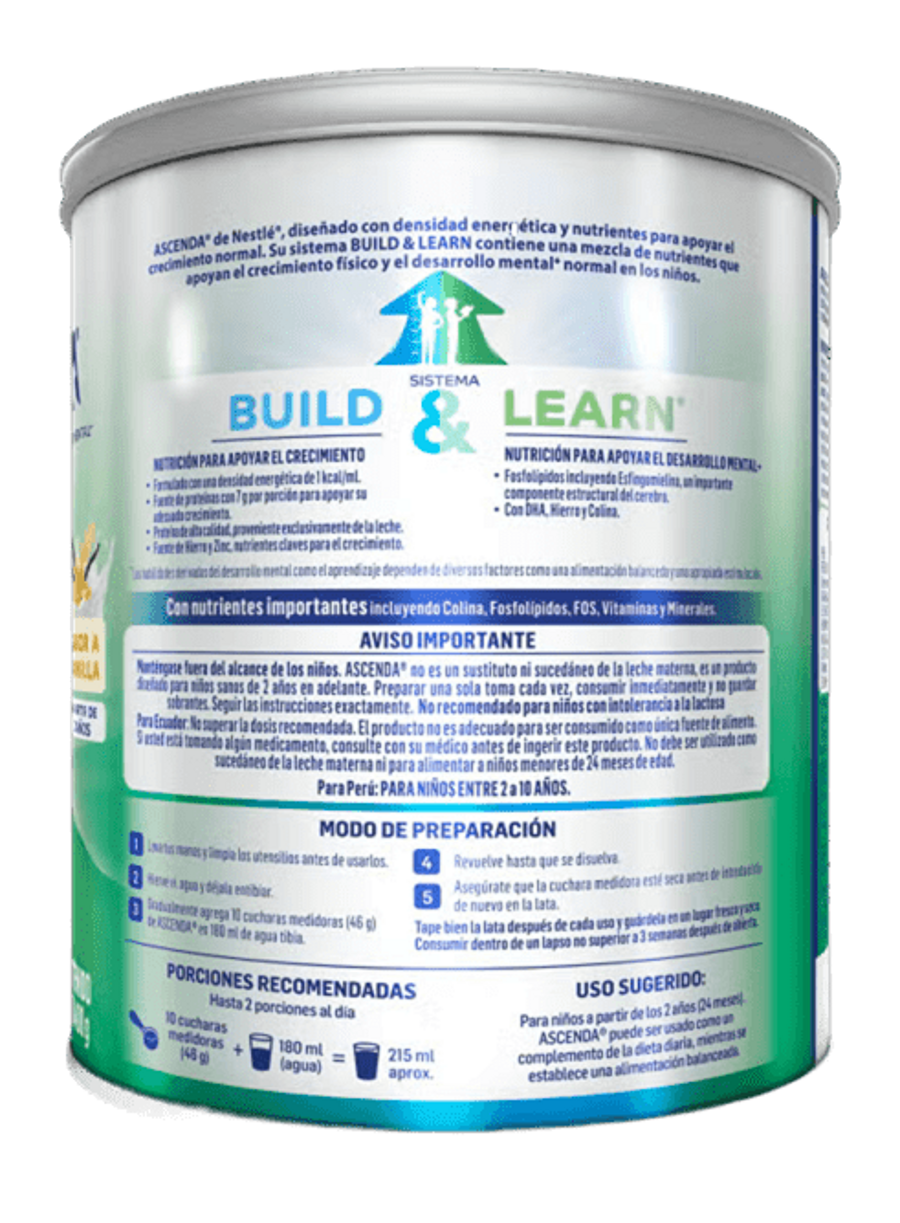 NESTLE® ASCENDA® fórmula pediátrica desde 3 años
